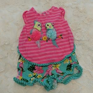 Pink Summer Top and Shorts